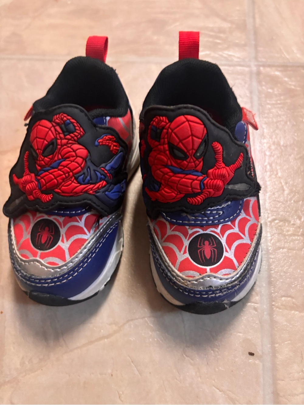 Kids Spiderman Light Up Slip-On Sneakers - Red/Blue